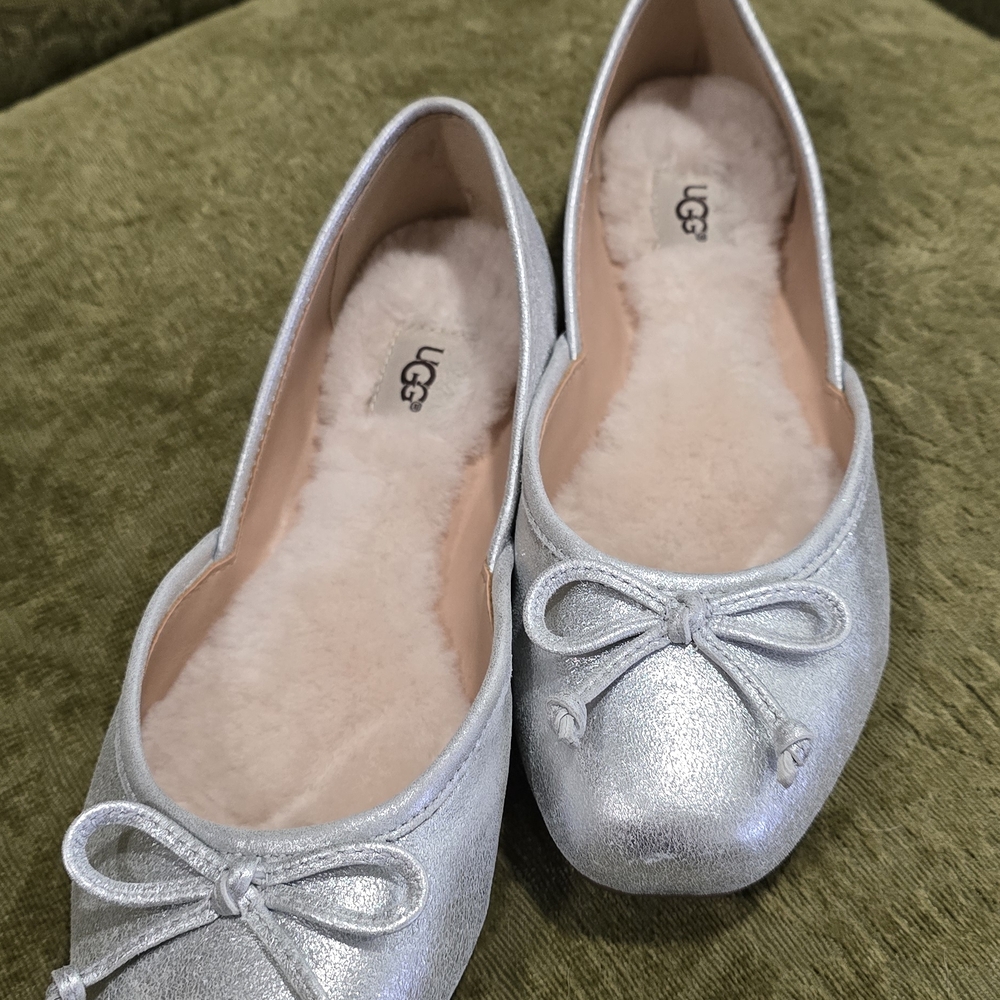 UGG Silver Ballet Flats